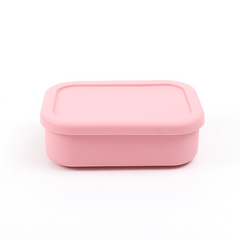 Silicone Kids Bento Lunch Box 3 Compartment Reusable Dividers Microwave