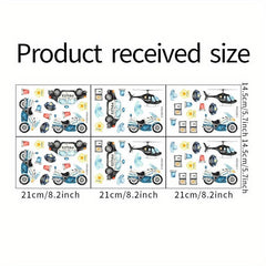 6pcs Wall Stickers Rainbow Clouds Stars Good Night Kindergarten Home Decor