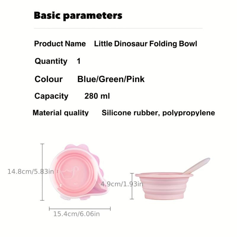 Portable Foldable Silicone Bowl Baby Fall Resistant Tableware Set