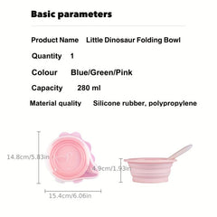 Portable Foldable Silicone Bowl Baby Fall Resistant Tableware Set
