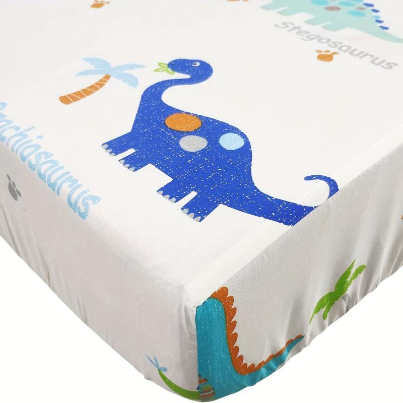 Cotton Crib Fitted Sheet Dinosaurs Baby Animal Dinosaur Nursery For Toddler