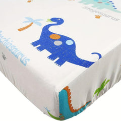 Cotton Crib Fitted Sheet Dinosaurs Baby Animal Dinosaur Nursery For Toddler