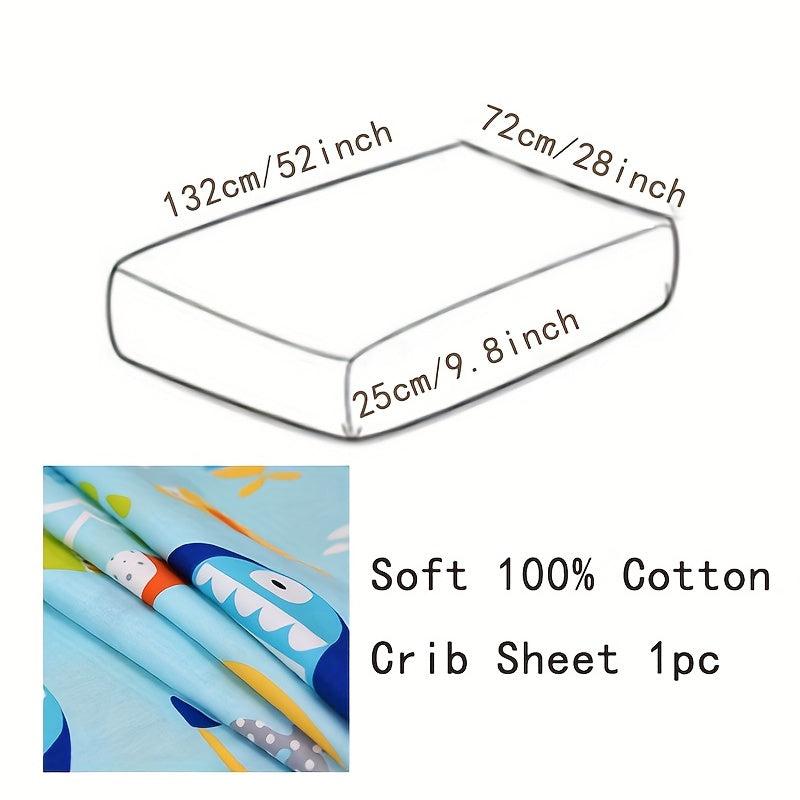 Cotton Crib Fitted Sheet Dinosaurs Baby Animal Dinosaur Nursery For Toddler