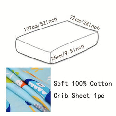 Cotton Crib Fitted Sheet Dinosaurs Baby Animal Dinosaur Nursery For Toddler