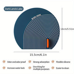 Soft Silica Gel Floor Drain Mat Bathroom Drain Deodorant Cover