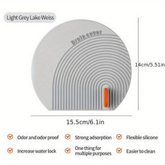 Soft Silica Gel Floor Drain Mat Bathroom Drain Deodorant Cover