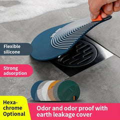 Soft Silica Gel Floor Drain Mat Bathroom Drain Deodorant Cover