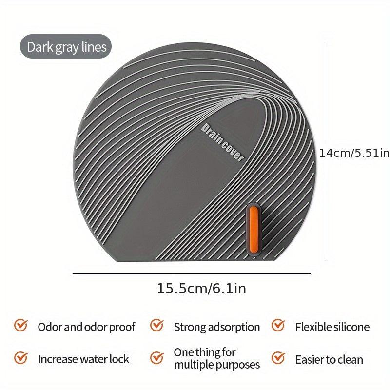 Soft Silica Gel Floor Drain Mat Bathroom Drain Deodorant Cover