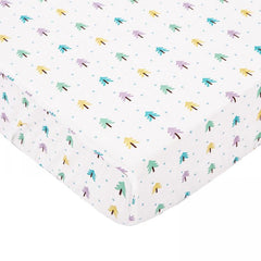 Green Dinosaur Children's Bed Fitted Sheet Soft Cotton