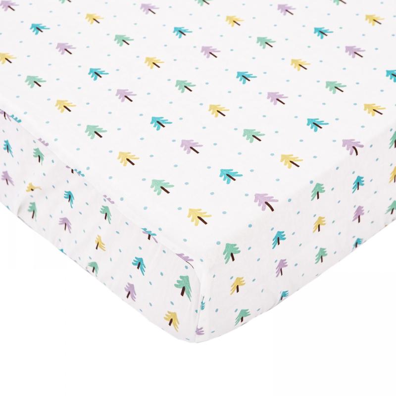 Green Dinosaur Children's Bed Fitted Sheet Soft Cotton