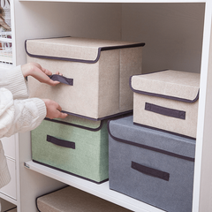 Fabric Storage Box Foldable Clothing Storage Dust-proof Container