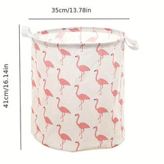 Cotton Linen Foldable Laundry Basket Waterproof Hamper
