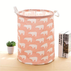 Cotton Linen Foldable Laundry Basket Waterproof Hamper