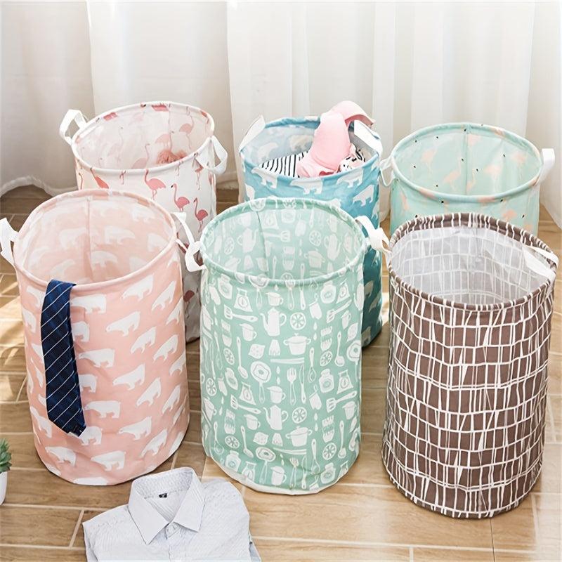 Cotton Linen Foldable Laundry Basket Waterproof Hamper