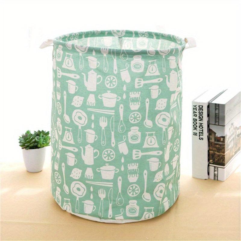 Cotton Linen Foldable Laundry Basket Waterproof Hamper