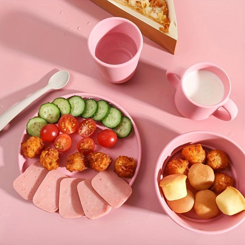 Kids Silicone Meal Plate Set Baby Food Bowl Training Tableware