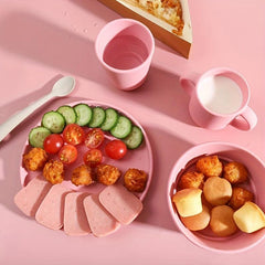 Kids Silicone Meal Plate Set Baby Food Bowl Training Tableware