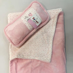 Baby Toddler Flannel Blanket With Pillow Cartoon Pattern Cover