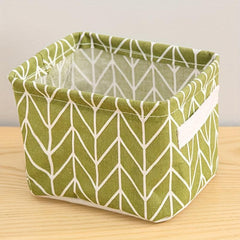 Desktop Storage Box with Cotton and Linen Fabric