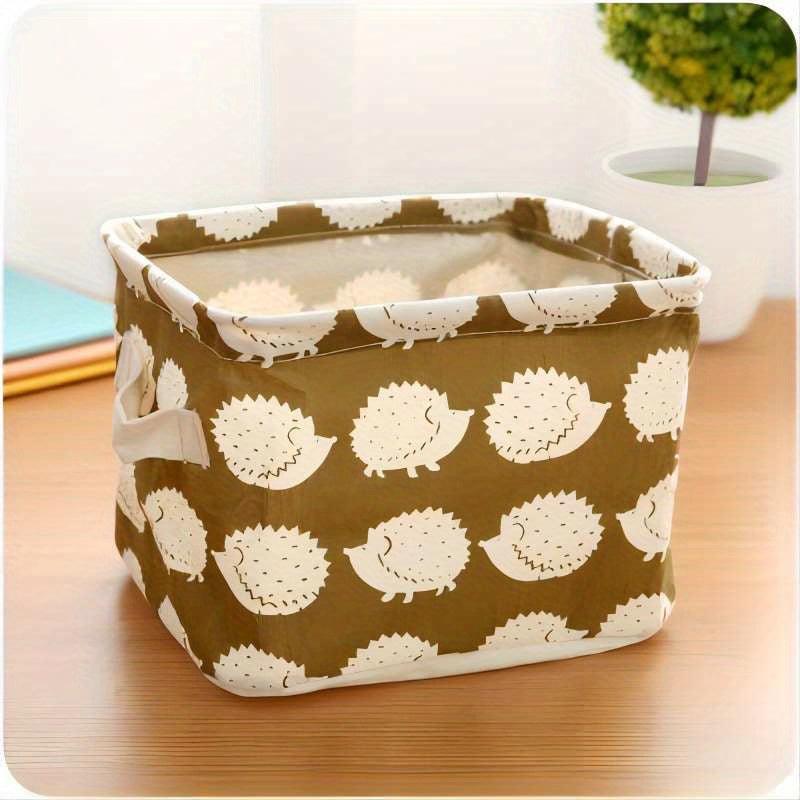 Desktop Storage Box with Cotton and Linen Fabric