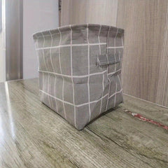 Desktop Storage Box with Cotton and Linen Fabric