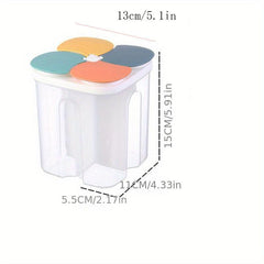 Moisture Proof Cereal Jar with Divided Compartments