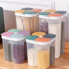 Moisture Proof Cereal Jar with Divided Compartments