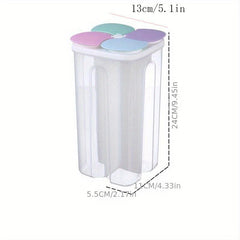 Moisture Proof Cereal Jar with Divided Compartments