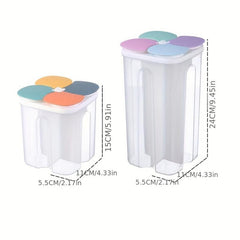 Moisture Proof Cereal Jar with Divided Compartments