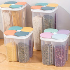 Moisture Proof Cereal Jar with Divided Compartments