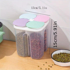 Moisture Proof Cereal Jar with Divided Compartments