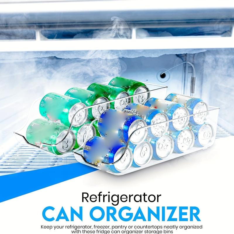 2pcs Can Organizer For Pantry Refrigerator Storage
