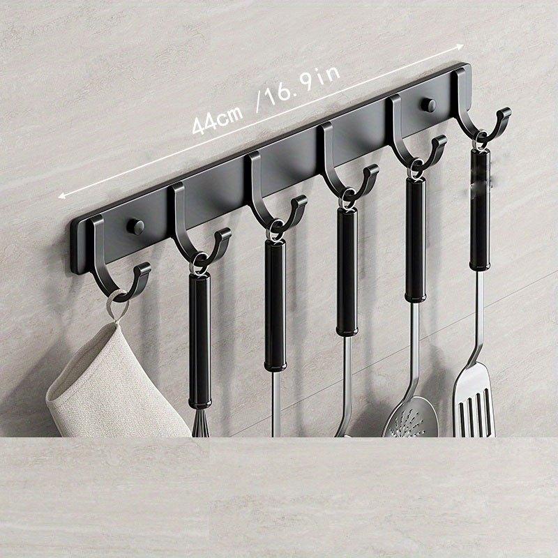Wall Mount Hanging Rod Hooks Heavy Duty Coat Hanger Towel Rack