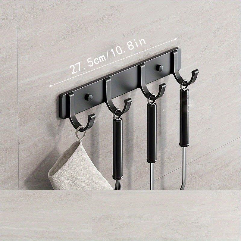 Wall Mount Hanging Rod Hooks Heavy Duty Coat Hanger Towel Rack