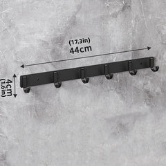 Wall Mount Hanging Rod Hooks Heavy Duty Coat Hanger Towel Rack