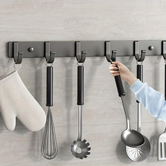 Wall Mount Hanging Rod Hooks Heavy Duty Coat Hanger Towel Rack