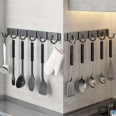 Wall Mount Hanging Rod Hooks Heavy Duty Coat Hanger Towel Rack