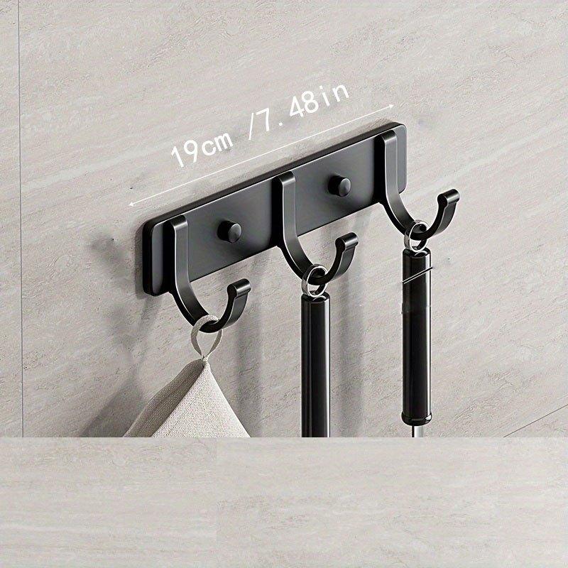 Wall Mount Hanging Rod Hooks Heavy Duty Coat Hanger Towel Rack