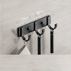 Wall Mount Hanging Rod Hooks Heavy Duty Coat Hanger Towel Rack