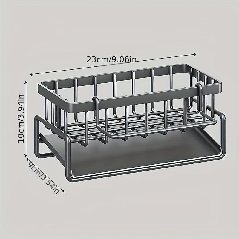 Kitchen Faucet Rack Sponge Drain Basket Stainless Steel Storage