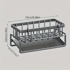 Kitchen Faucet Rack Sponge Drain Basket Stainless Steel Storage