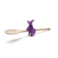Silicone Kitchen Spoon Holder & Steam Release Pot Lid Spill BPA Gadgets - Purple