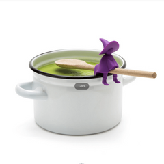 Silicone Kitchen Spoon Holder & Steam Release Pot Lid Spill BPA Gadgets - Purple