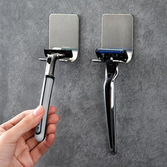 Metal Shaver Razor Stand Shelf Bathroom Hook Organizer