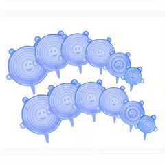 12pcs Silicone Fresh Keeping Cover For Fruits & Vegetables