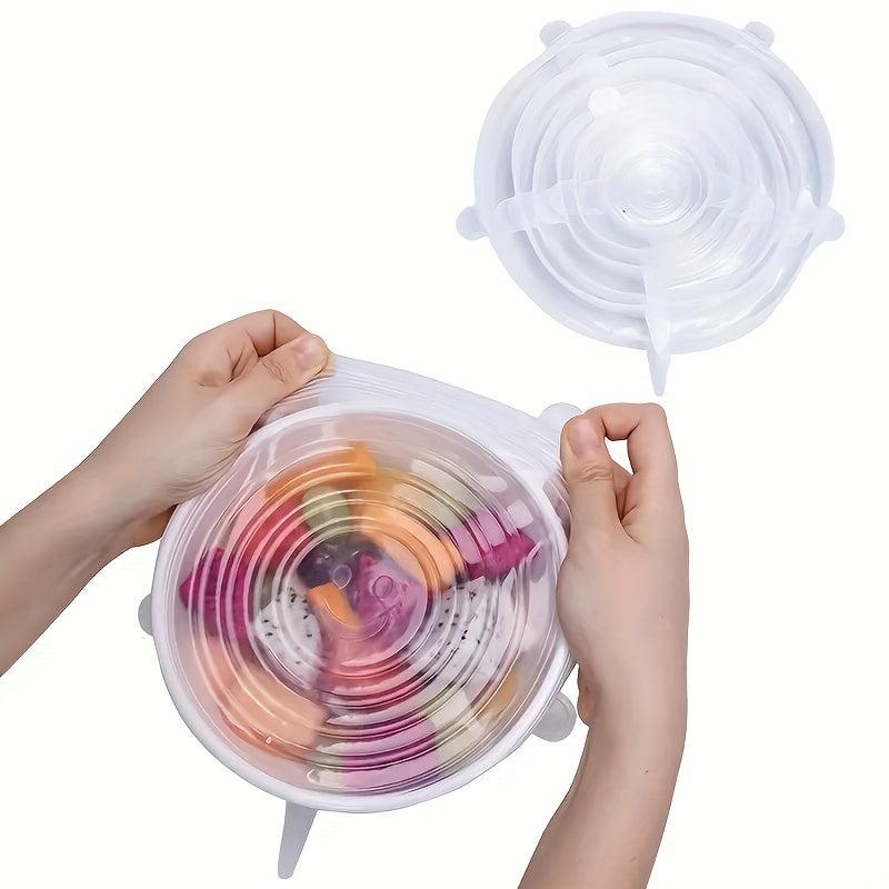 12pcs Silicone Fresh Keeping Cover For Fruits & Vegetables