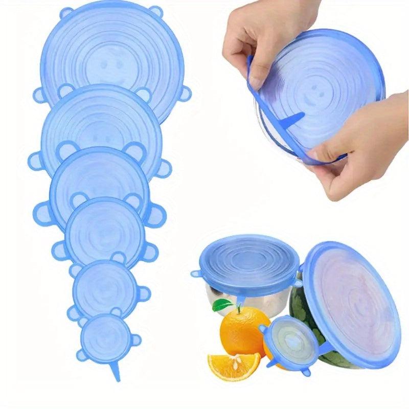 12pcs Silicone Fresh Keeping Cover For Fruits & Vegetables