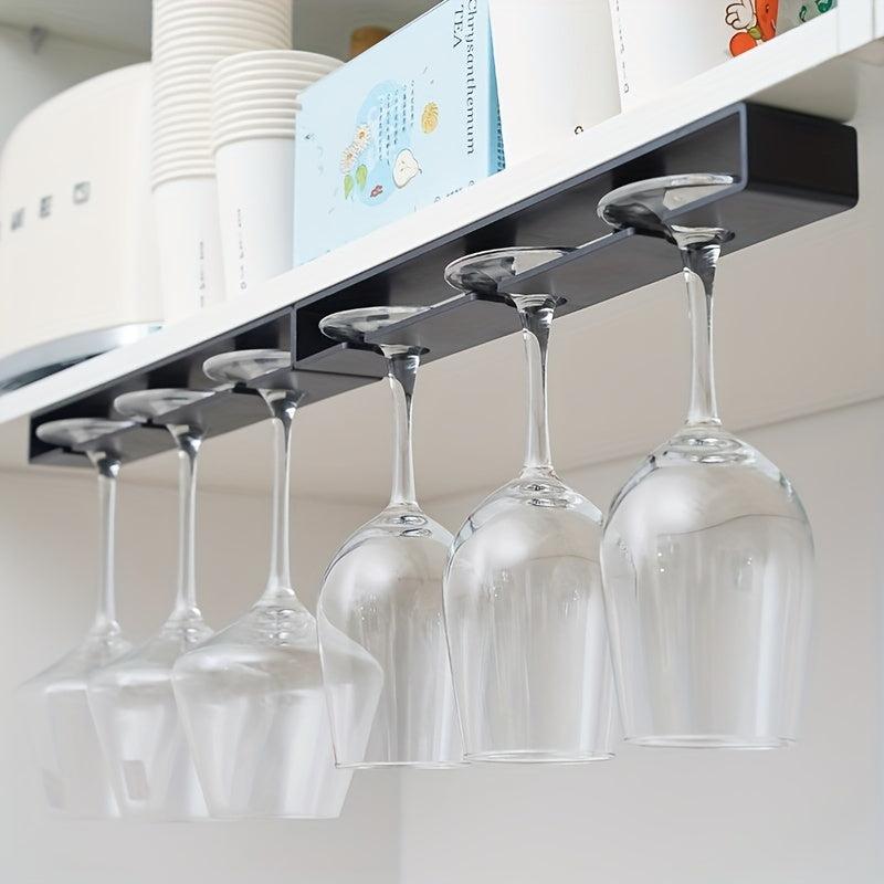 Under Shelf Wine Glass Holder Metal Rack