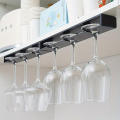 Under Shelf Wine Glass Holder Metal Rack