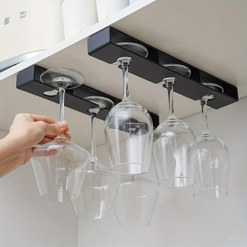 Under Shelf Wine Glass Holder Metal Rack